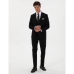 Pierre Cardin Erkek Siyah Slim Fit %100 Yün Takım Elbise 50313966-VR046 - 6 Drop - 56