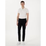 Pierre Cardin Erkek Siyah Slim Fit Beli Lastikli Kanvas Pantolon 50308080-VR046 - 34 - 32