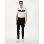 Pierre Cardin Erkek Siyah Slim Fit Beli Lastikli Kanvas Pantolon 50308111-VR046 - 33 - 32