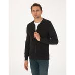 Pierre Cardin Erkek Siyah Slim Fit Fermuarlı Triko Hırka 50317333-VR046 - 2XL