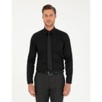 Pierre Cardin Erkek Siyah Slim Fit Uzun Kollu Basic Gömlek 50292520-VR046 - XL