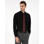 Pierre Cardin Erkek Siyah Slim Fit Uzun Kollu Basic Gömlek 50307297-VR046 - XL