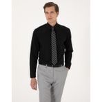 Pierre Cardin Erkek Siyah Slim Fit Uzun Kollu Basic Gömlek 50316734-VR046 - 2XL