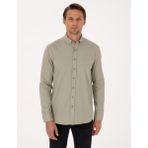 Pierre Cardin Erkek Su Yeşili Regular Fit Uzun Kollu Gömlek 50316736-VR048 - 2XL