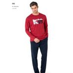 Pierre Cardin Erkek Uzun Kollu Bisiklet Yaka Pijama Takımı, Bordo, L Beden