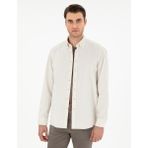 Pierre Cardin Erkek Vizon Regular Fit Uzun Kollu Gömlek 50292347-VR052 - S