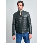 Pierre Cardin Erkek Yeşil Biker Hakiki Deri Mont - 48