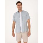 Pierre Cardin Erkek Yeşil Regular Fit Kısa Kollu Gömlek 50307073-VR054 - XL