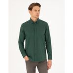 Pierre Cardin Erkek Yeşil Regular Fit Uzun Kollu Gömlek 50292106-VR054 - S