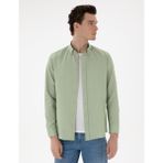 Pierre Cardin Erkek Yeşil Regular Fit Uzun Kollu Gömlek 50304764-VR016 - Çağla - S