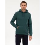 Pierre Cardin Erkek Zümrüt 2 İplik Regular Fit Kapüşonlu Basic Sweatshirt 50314055-VR055