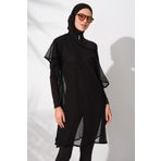 Pierre Cardin Fileli Tesettür Tulum Mayo Siyah 231919