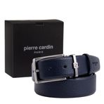 Pierre Cardin Floater Deri Erkek Kemeri (En 3,5 cm) PC100F (Lacivert, 115 CM)