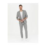 Pierre Cardin Gri Ex. Slim Fit Keten Karışımlı Kumaş Pantolon 50284934-VR024