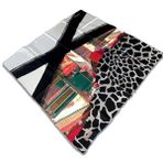 Pierre Cardin Gri Karma Desenli Tivil İpek Eşarp 8418438-971