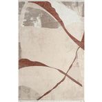 Pierre Cardin Halı Voyage KJ02B Krem Bordo Viskon Akrilik Yumuşak Dokulu Modern KREM 100 x 200