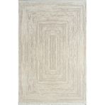 Pierre Cardin Halı Voyage KJ05A Gri Krem Viskon Akrilik Yumuşak Dokulu Modern Eskitme KREM GRİ 120 x 180