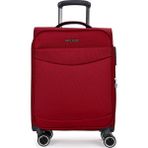 Pierre Cardin Kabin Boy Kumaş Valiz Ultra Light Sessiz 8 Tekerlek Uçak Kabin Uyumlu - Bordo