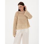 Pierre Cardin Kadın Bej Oversize Kazak 50301176-VR011
