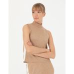 Pierre Cardin Kadın Bej Slim Fit Balıkçı Yaka Kazak 50280075-VR011 - XL