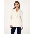 Pierre Cardin Kadın Beyaz Comfort Fit Ceket 50300103-VR013 - 42 - Dropsuz