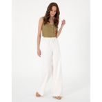 Pierre Cardin Kadın Beyaz Yüksek Bel Loose Fit Pantolon 50313136-VR013 - 38 - Dropsuz