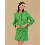 Pierre Cardin Kadın Bisiklet Yaka Crop Tüvit Ceket 50263103-VR055 - Zümrüt - 34