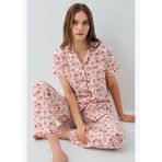 Pierre Cardin Kadın Bordo Gömlek Pijama Takım