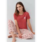 Pierre Cardin Kadın Bordo Pijama Takım