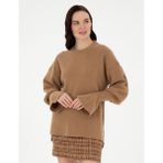 Pierre Cardin Kadın Camel Regular Fit Yün Kazak 50296484-VR015 - S