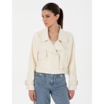 Pierre Cardin Kadın Ekru Crop Top Mont 50306840-VR019 - 42