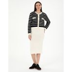 Pierre Cardin Kadın Ekru Loose Fit Triko Etek 50296199-VR019 - XL