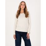 Pierre Cardin Kadın Ekru Slim Fit Bisiklet Yaka Basic Kazak 50310735-VR019