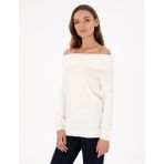 Pierre Cardin Kadın Ekru Slim Fit Kazak 50290587-VR019