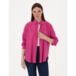 Pierre Cardin Kadın Fuşya Oversize Uzun Kollu Gömlek 50311567-VR023 - 36