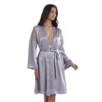 PİERRE CARDİN KADIN GECELIK 6955 SATEN KAPLI 6LI SET MAVİ