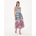 Pierre Cardin Kadın Indigo A Kesim Dokuma Etek 50301212-VR028 - 34 - İndigo