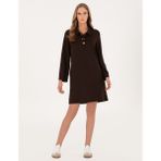 Pierre Cardin Kadın Kahverengi A Kesim Modal Karışımlı Örme Elbise 50315895-VR029