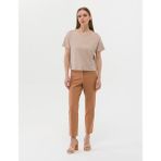 Pierre Cardin Kadın Kahverengi Havuç Fit Kumaş Pantolon 50269321-VR233 - Bisküvi - Dropsuz - 36
