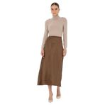 Pierre Cardin Kadın Koyu Kahverengi Etek (Dokuma) 50318241-VR084