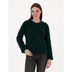 Pierre Cardin Kadın Koyu Yeşil Oversize Kazak 50290610-VR079