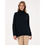 Pierre Cardin Kadın Lacivert Comfort Fit Tam Balıkçı Yaka Basic Kazak 50316385-VR033 - XL