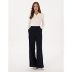 Pierre Cardin Kadın Lacivert Palazzo Kumaş Pantolon 50319006-VR033 - 42 - Dropsuz