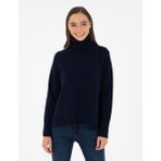 Pierre Cardin Kadın Lacivert Regular Fit Balıkçı Yaka Yün Kazak 50296491-VR033 - M