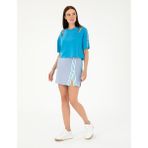 Pierre Cardin Kadın Mavi A Kesim Örme Etek 50284732-VR249 - L - Bebe Mavisi