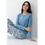 Pierre Cardin Kadın Mavi Pijama Takımı