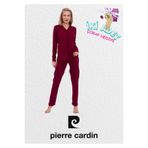 Pierre Cardin Kadın Pamuklu Modal Uzun Kollu Pijama Takımı, Bordo, L