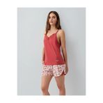 Pierre Cardin Kadın Pijama Takımı, Askılı Şort, Bordo, L Beden