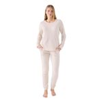 Pierre Cardin Kadın Pijama Takımı, Ekru, XL Beden