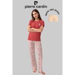 Pierre Cardin Kadın Pijama Takımı, Kırmızı, Geniş Yaka, Cep Detaylı, Modal Şort Hediyeli, S Beden 100997551P191